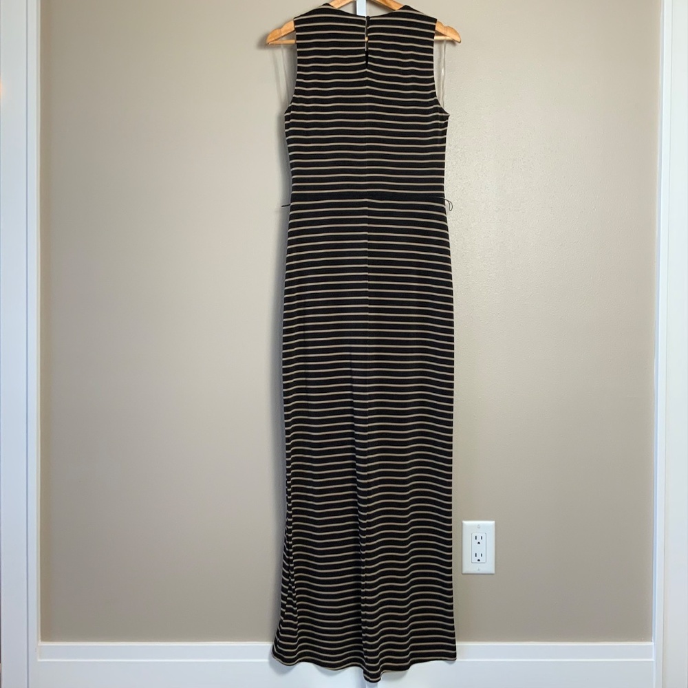 Lauren Ralph Lauren Striped Sleeveless Draped Maxi Dress - Picture 12 of 16